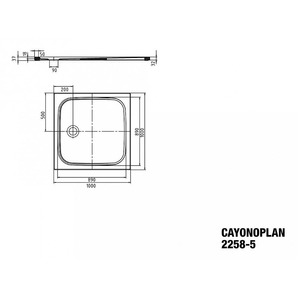 KA DW CAYONOPLAN 2258-5, 1000x1000x18,5