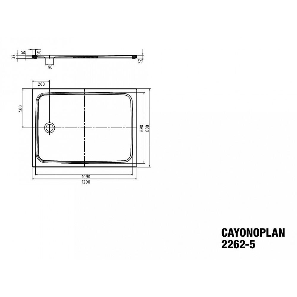 KA DW CAYONOPLAN M.2262-5, 800x1200x18,5