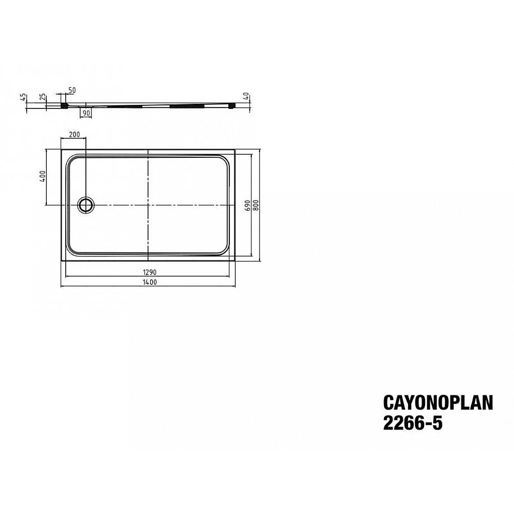 KA DW CAYONOPLAN Mod.2266-5, 800x1400x25