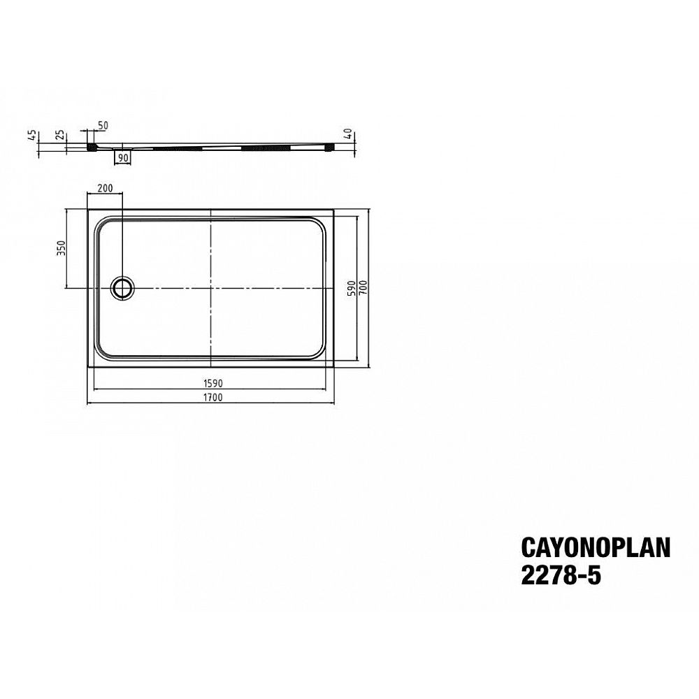 KA DW CAYONOPLAN Mod.2278-5, 700 x 1700,