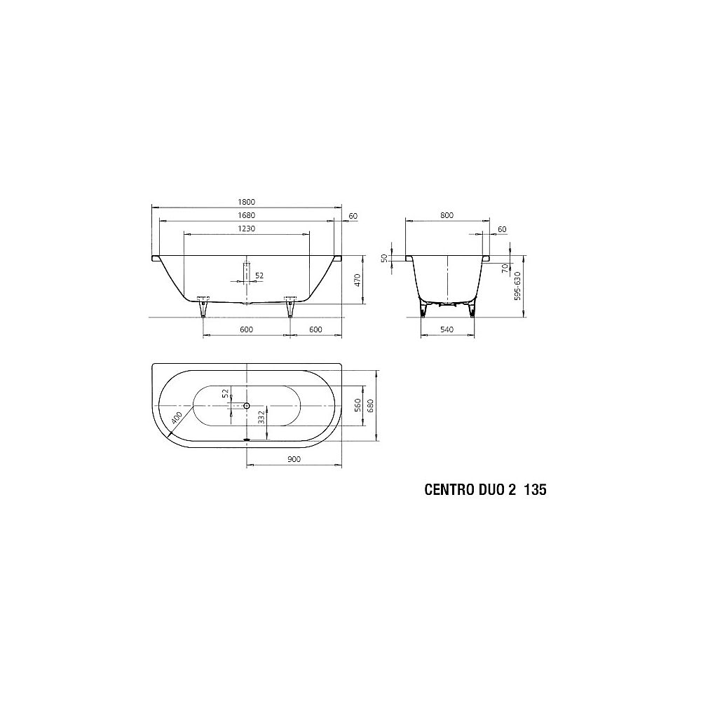 KA BW CENTRO DUO 2 135, 1800x800x470