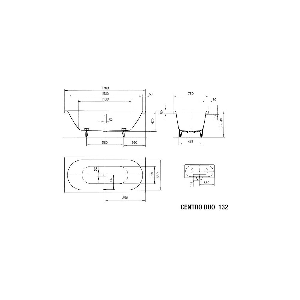 KA BW CENTRO DUO 132, 1700x750x470