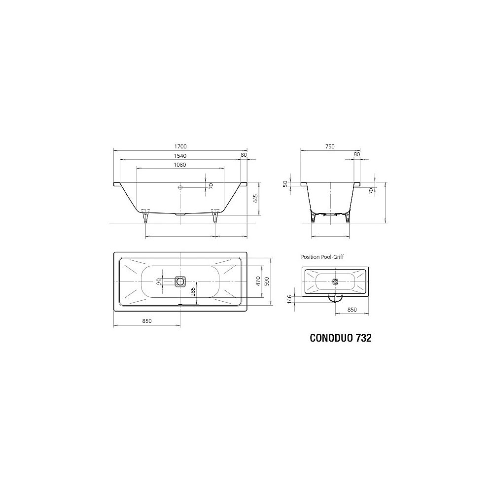 KA BW CONODUO 732, 1700x750x430