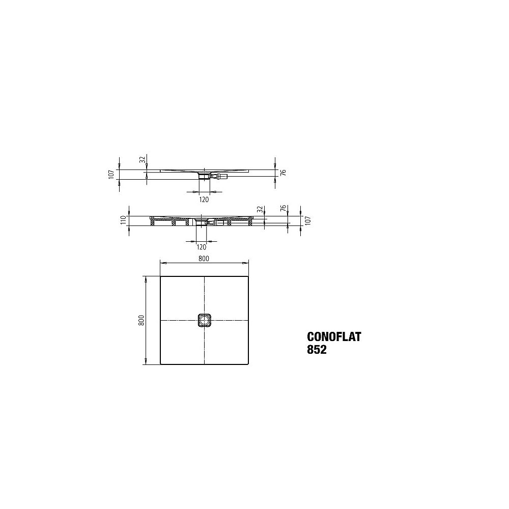 KA DW CONOFLAT 852-2, 800x800x32