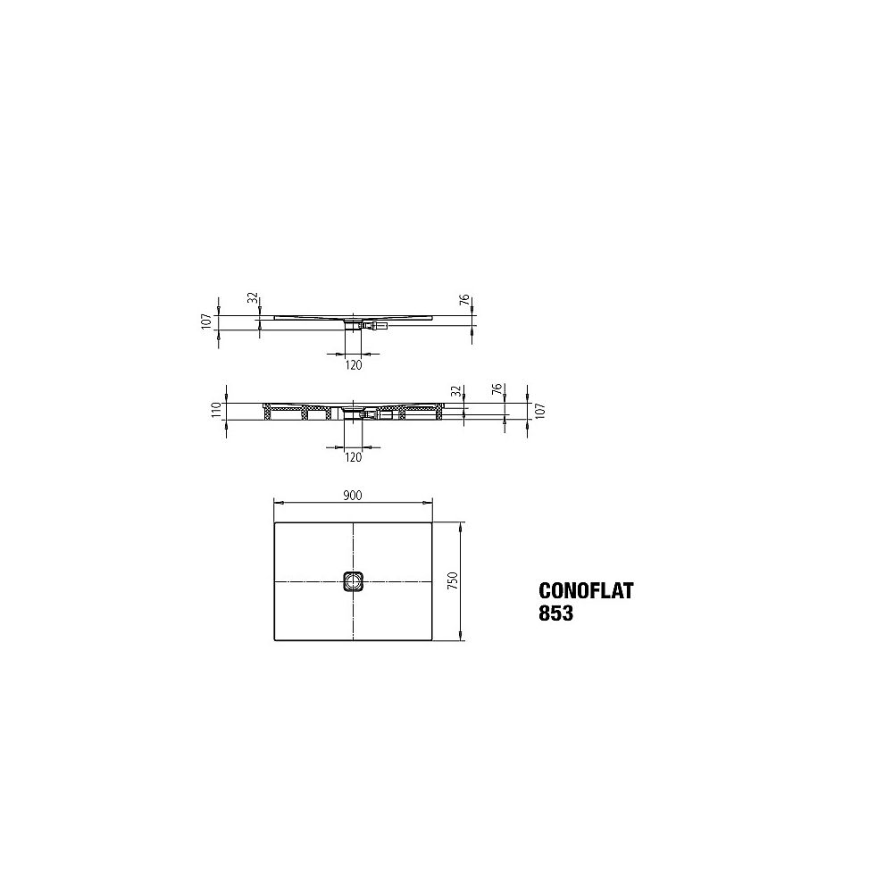 KA DW CONOFLAT 853-2, 750x900x32