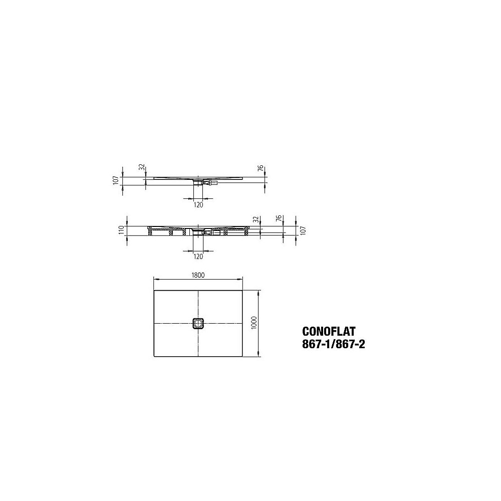 KA DW CONOFLAT 867-1, 1000x1800x32