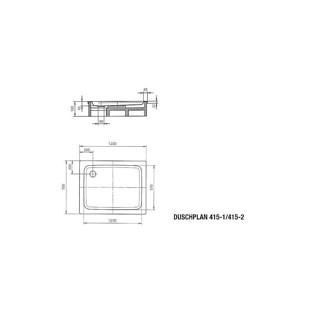 KA DW DUSCHPLAN Mod.415-1,700x1200x65