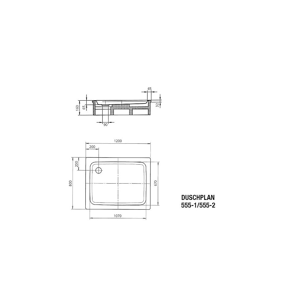 KA DW DUSCHPLAN Mod.555-1,800x1200x65