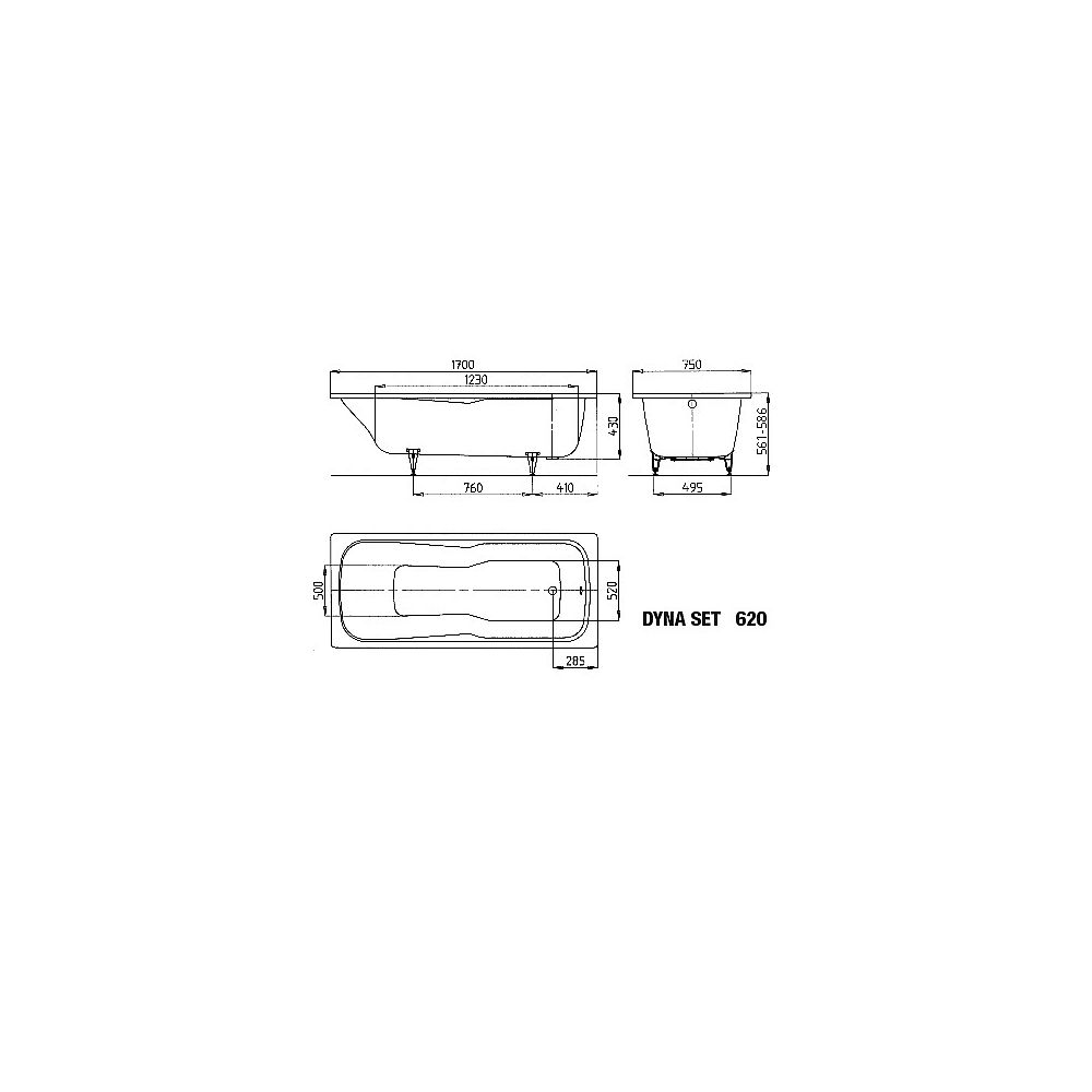 KA BW DYNA SET 620, 1700x750x430