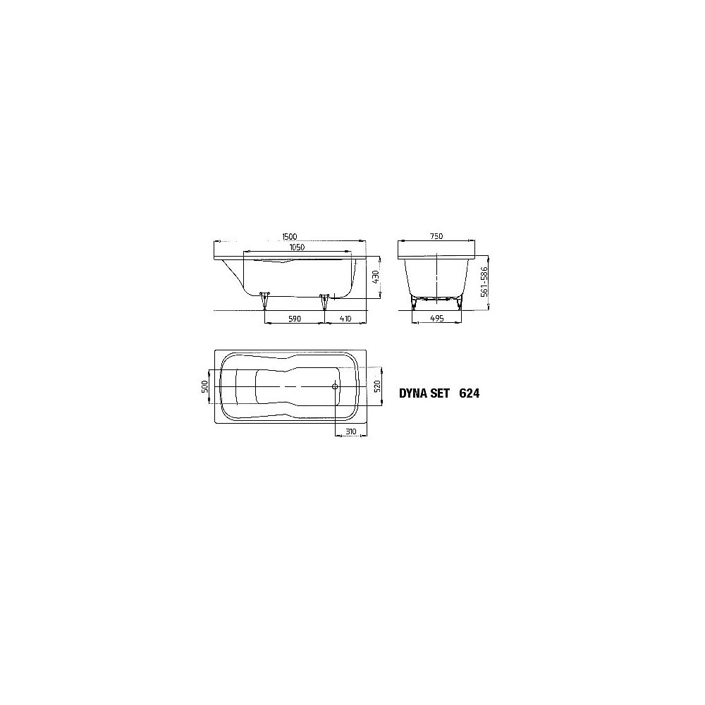 KA BW DYNA SET 624, 1500x750x430