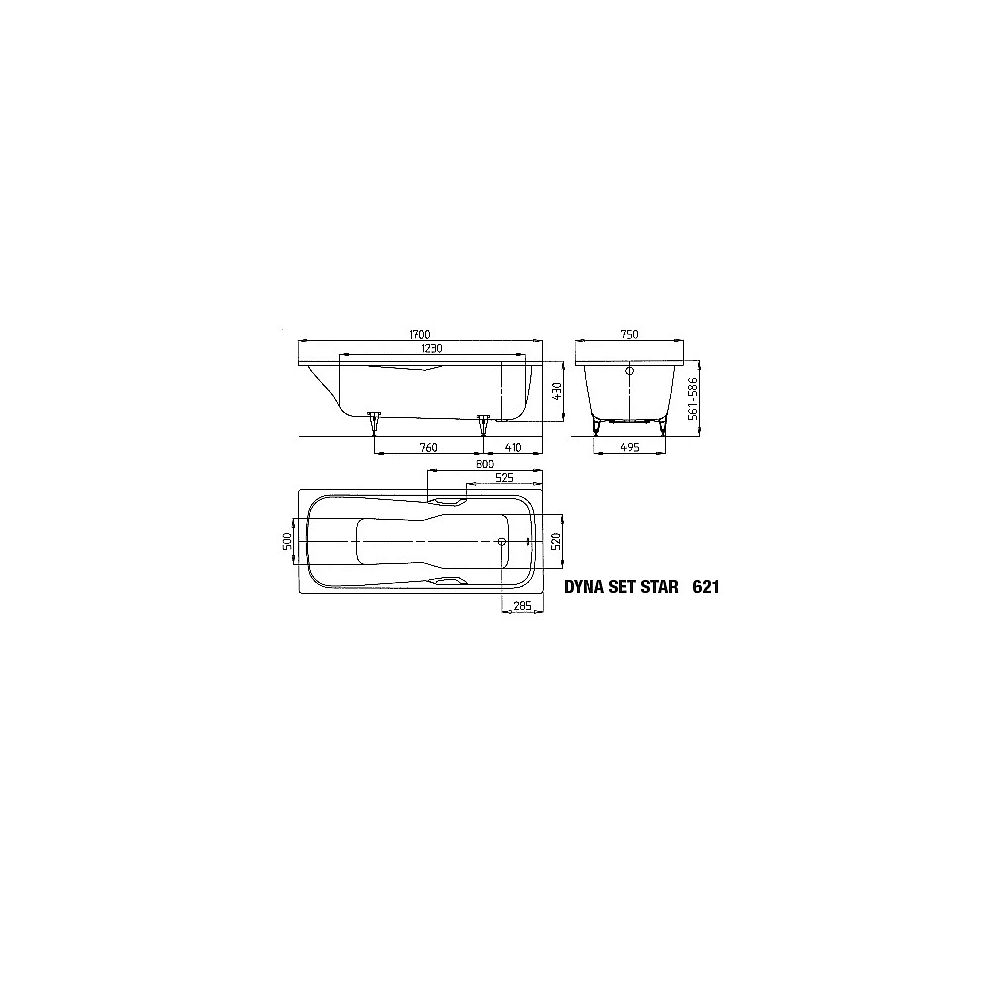 KA BW DYNA SET ST 621, 1700x750x430