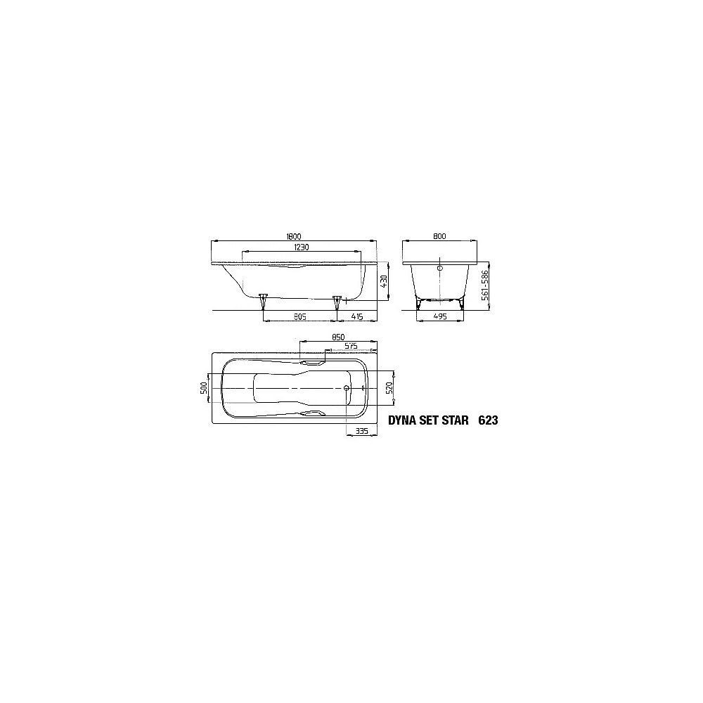 KA BW DYNA SET ST 623, 1800x800x430