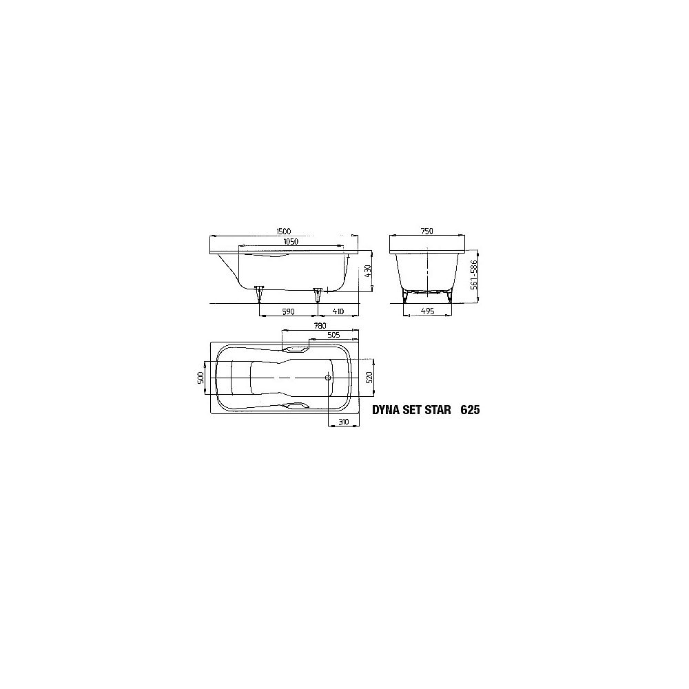 KA BW DYNA SET ST 625, 1500x750x430