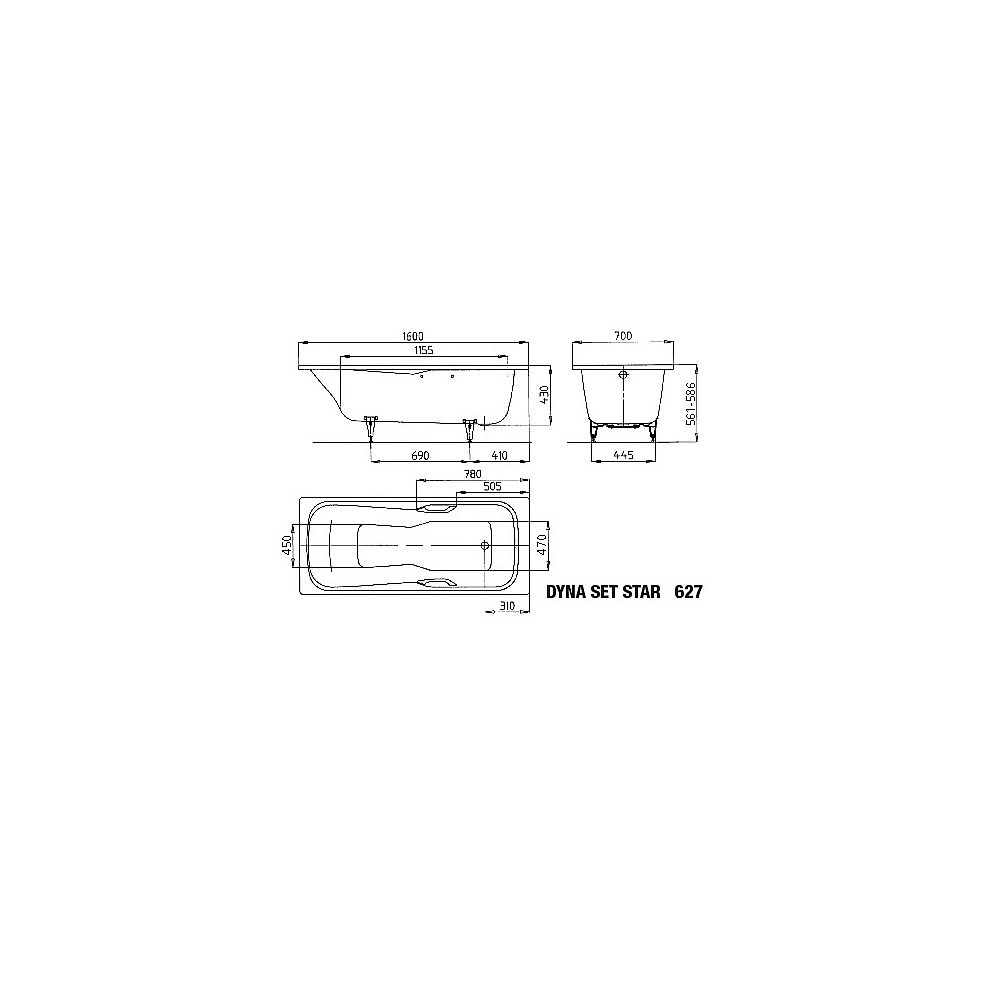KA BW DYNA SET ST 627, 1600x700x430