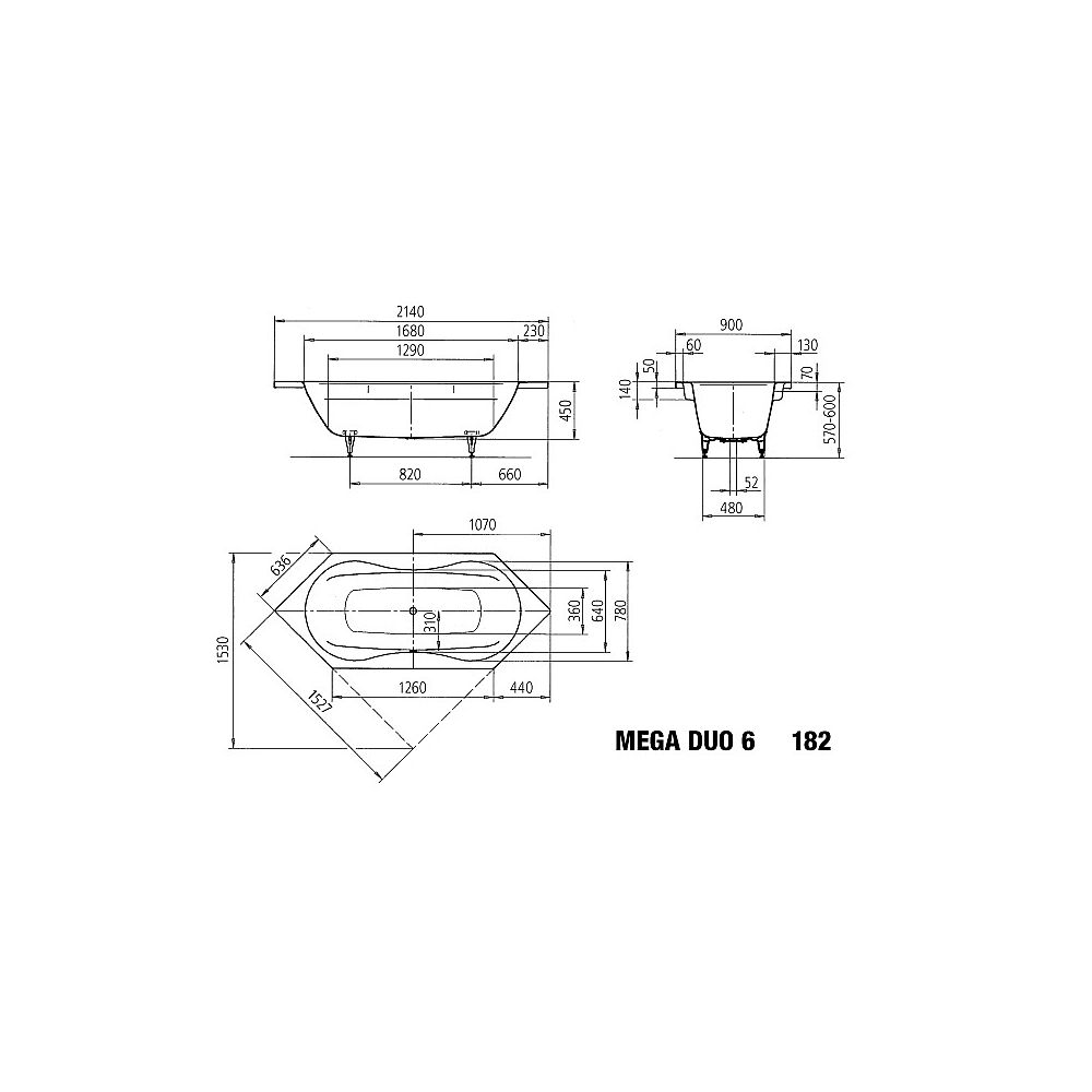 KA BW MEGA DUO 6 182, 2140x900x450