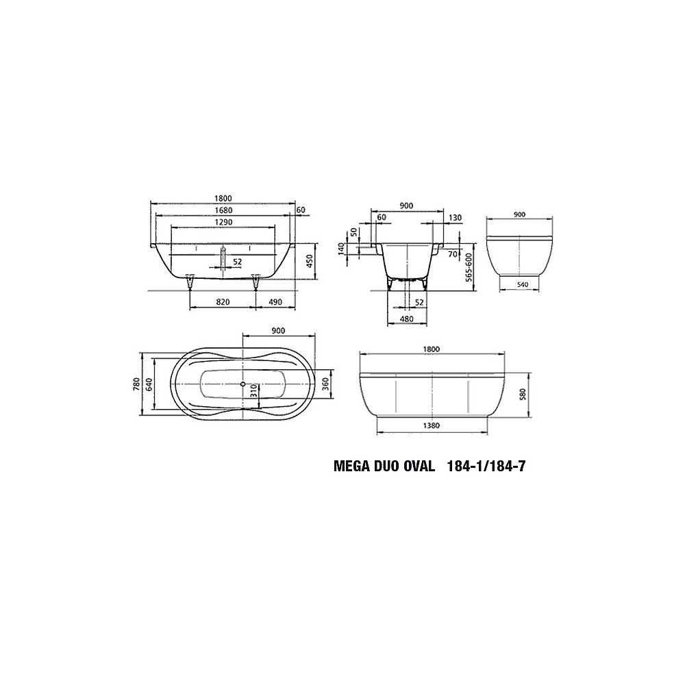 Kaldewei BW MEGA DUO OV 184