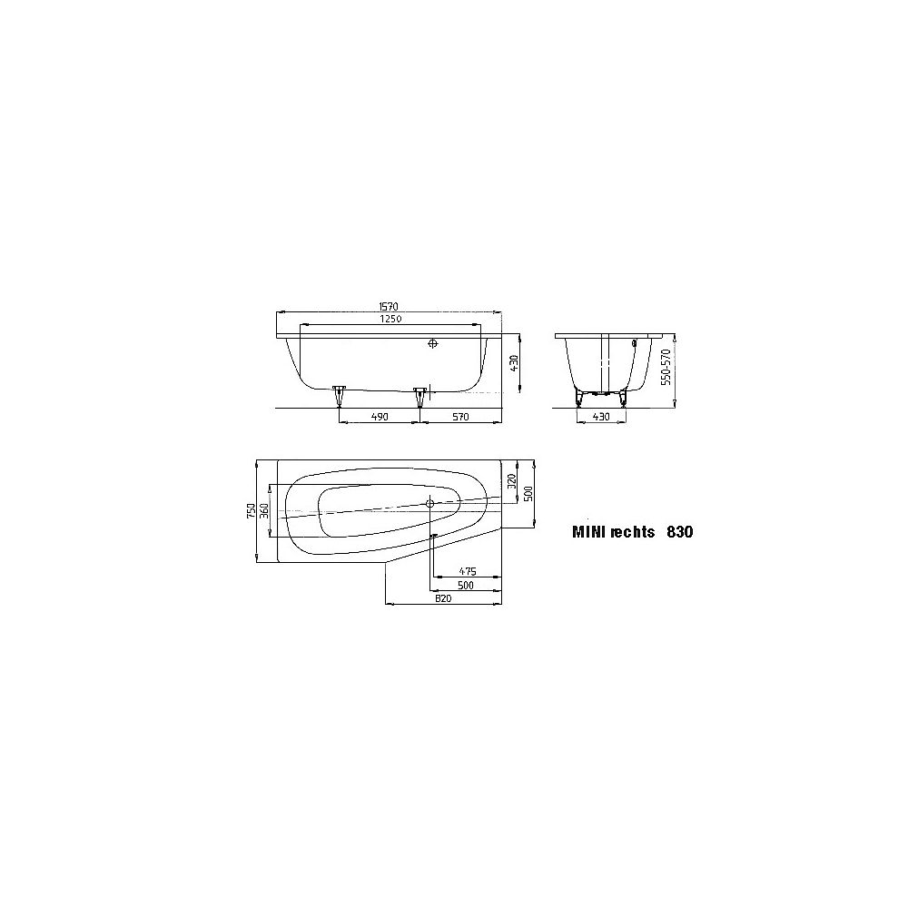 KA BW MINI re 830, 1570x750x430