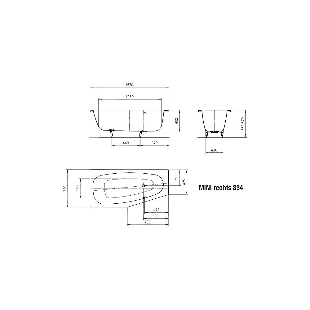 KA BW MINI re 834, 1570x700x430