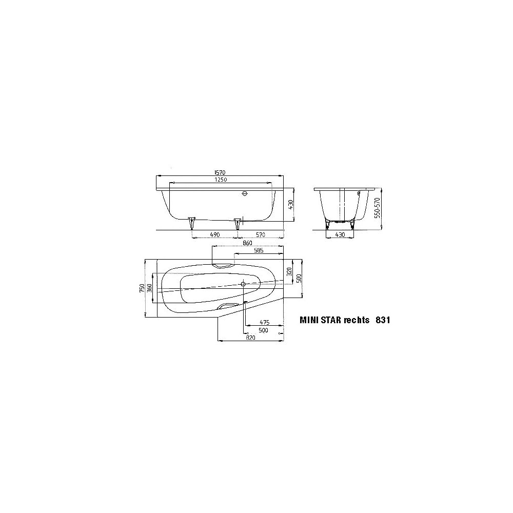 KA BW MINI ST re 831, 1570x750x430