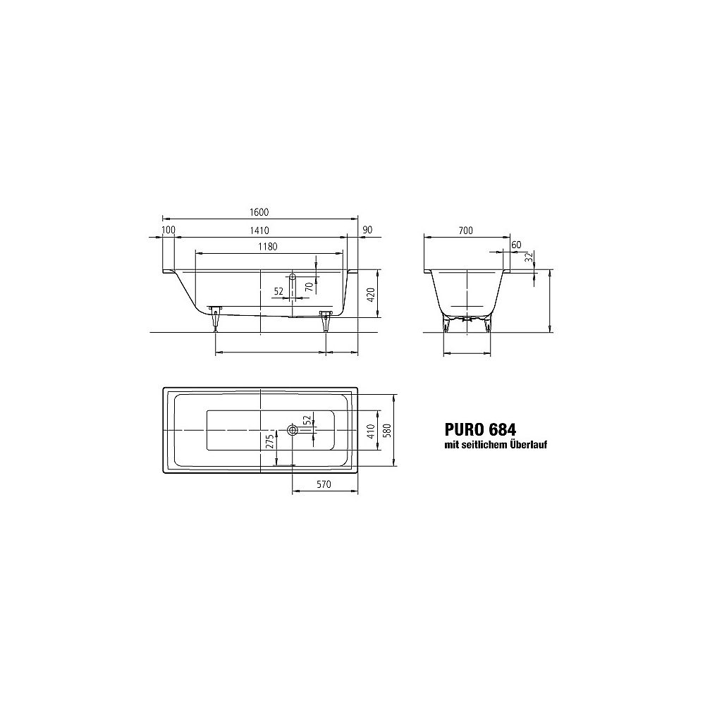 KA BW PURO 684, 1600x700x420