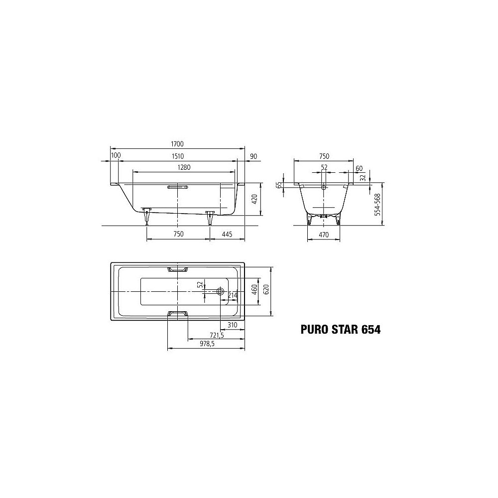 KA BW PURO ST 654, 1700x750x420
