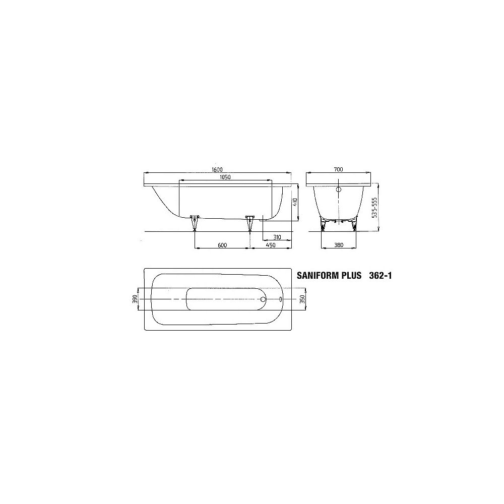 KA BW SANIFORM PLUS 362-1, 1600x700x410