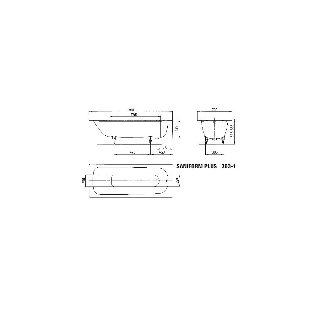 KA BW SANIFORM PLUS 363-1, 1700x700x410