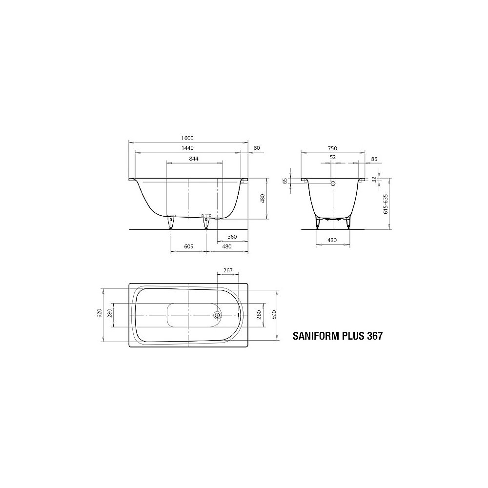 KA BW SANIFORM PLUS 367, 1600x750x480