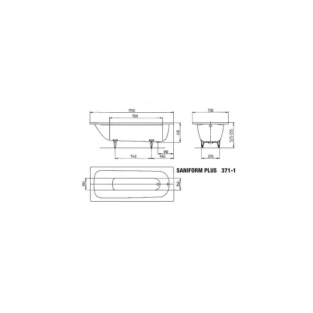 KA BW SANIFORM PLUS 371-1, 1700x730x410
