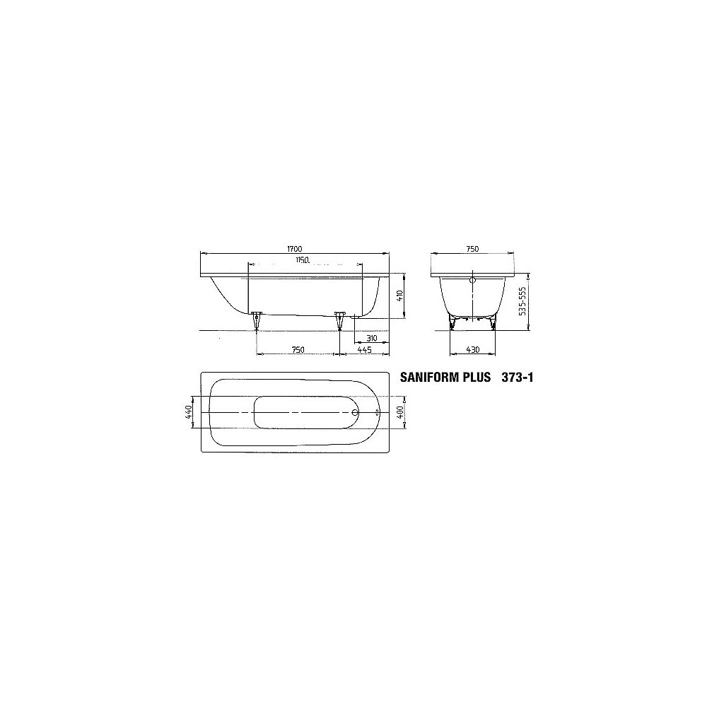 KA BW SANIFORM PLUS 373-1, 1700x750x410