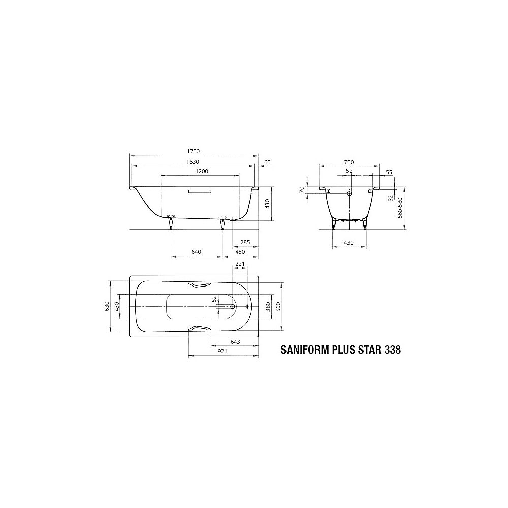 KA BW SANIFORM ST 338, 1750x750x430