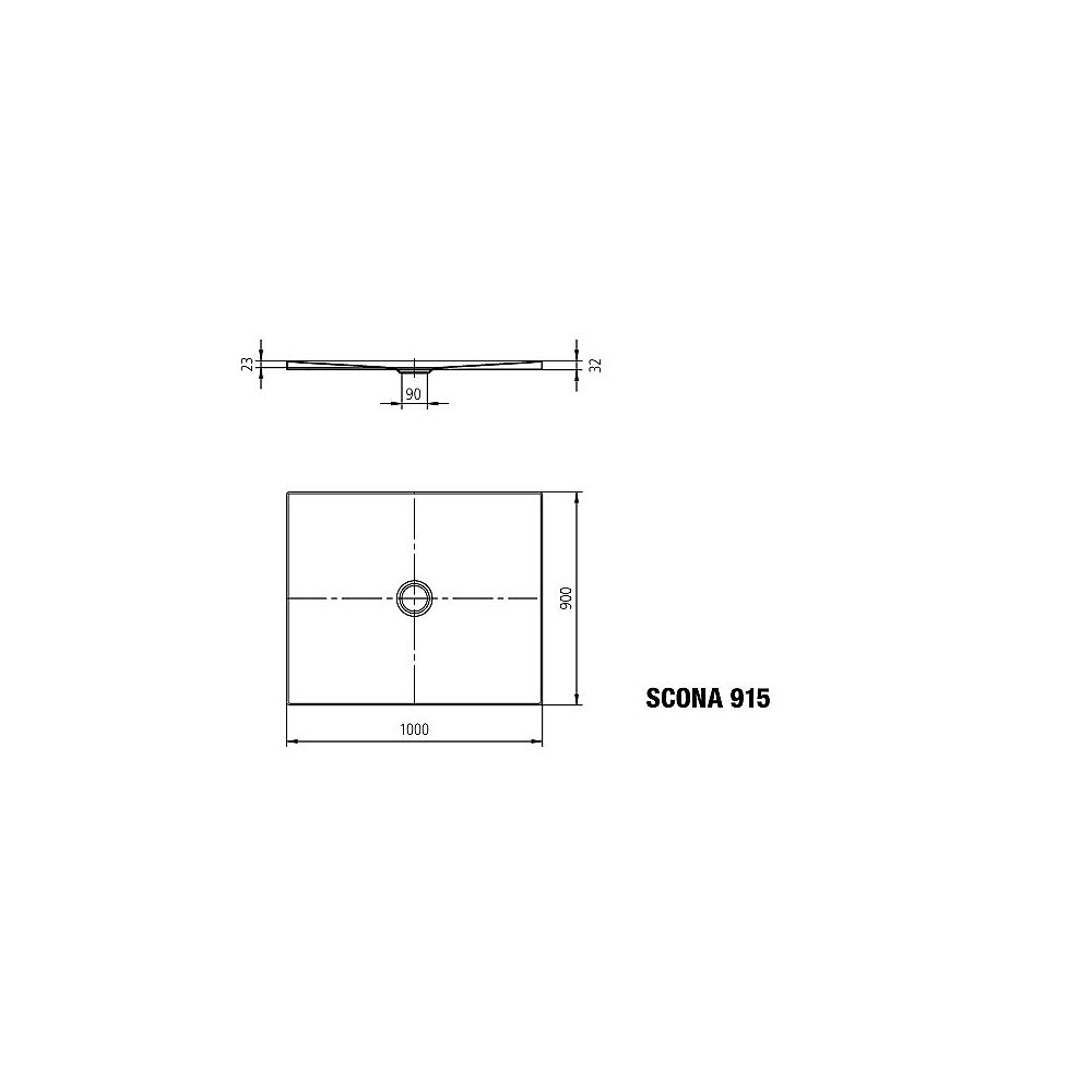 KA Duschwanne SCONA Mod.915, 900x1000x23