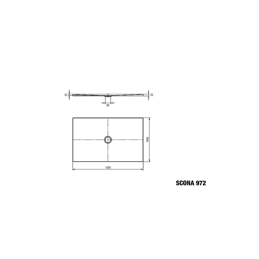KA Duschwanne SCONA Mod.972 1000x1300x23
