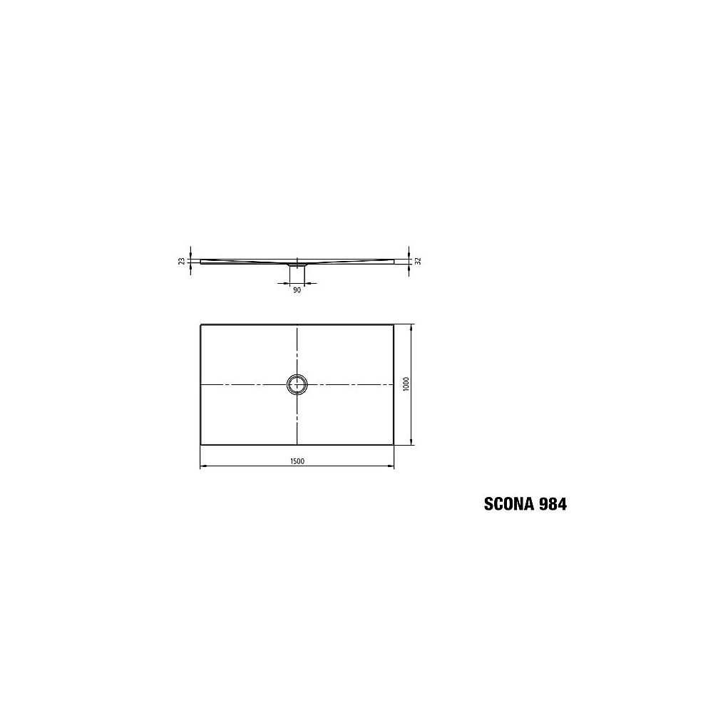 KA Duschwanne SCONA Mod.984 1000x1500x23