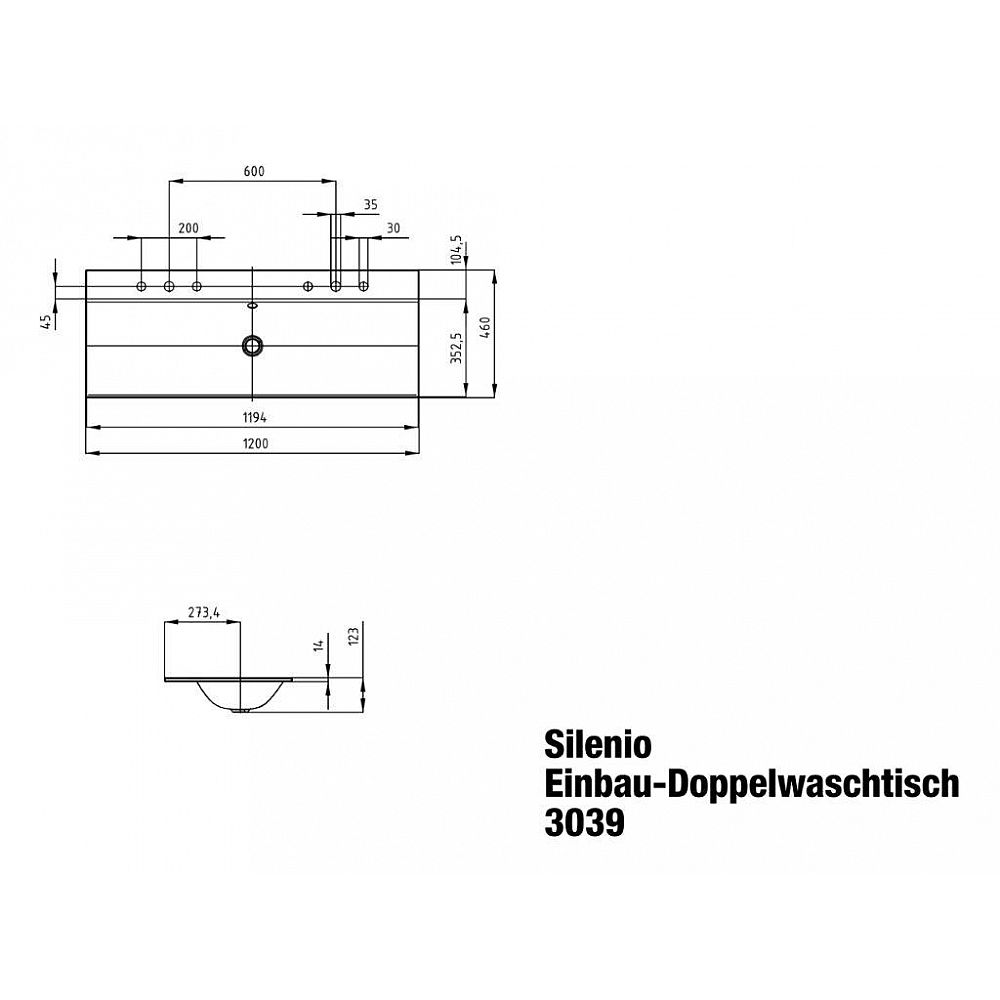 KA Einb.-WT SILENIO,M.3039 m.ÜL 1200x460