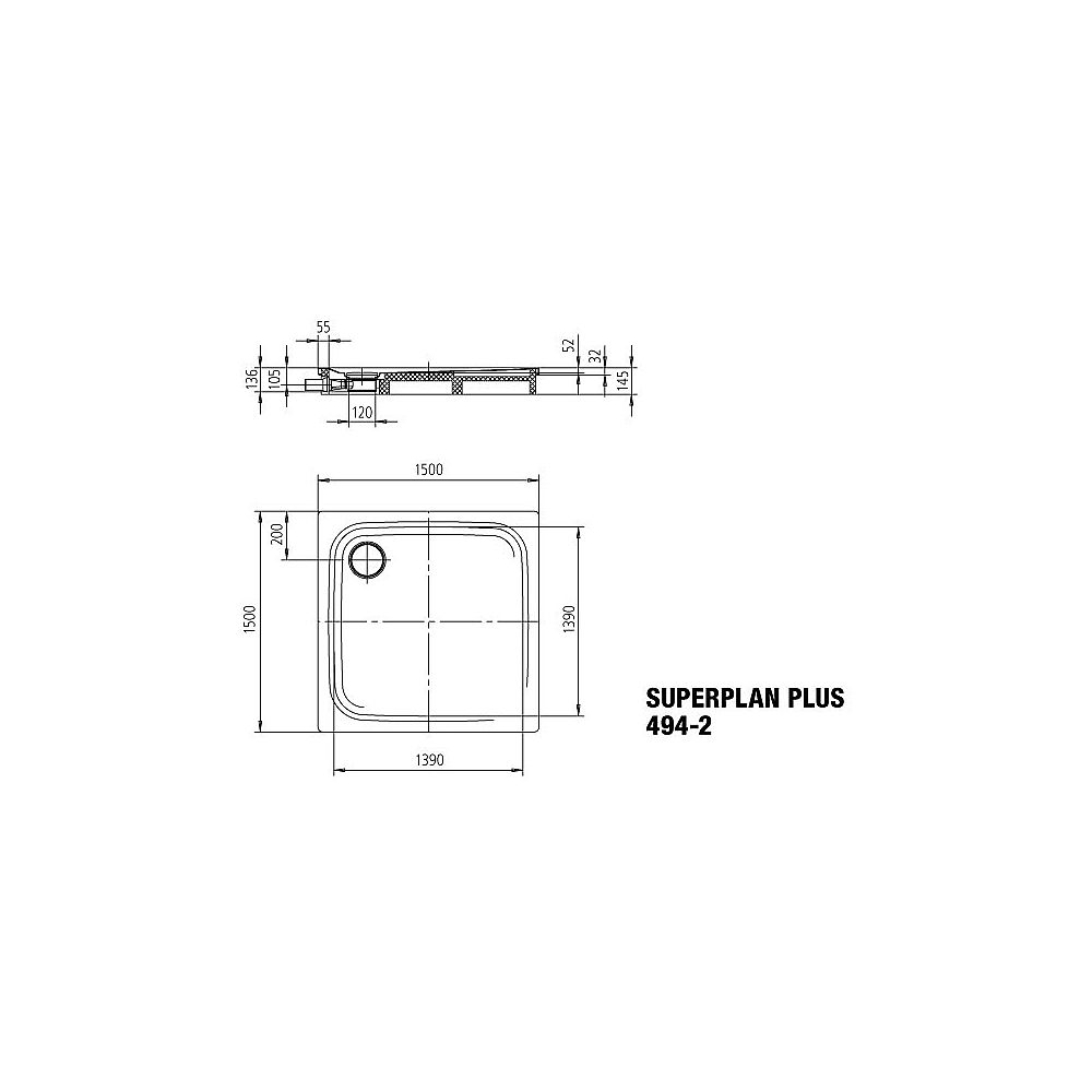 KA DW SUPERPLAN PL Md.494-2,1500x1500x52