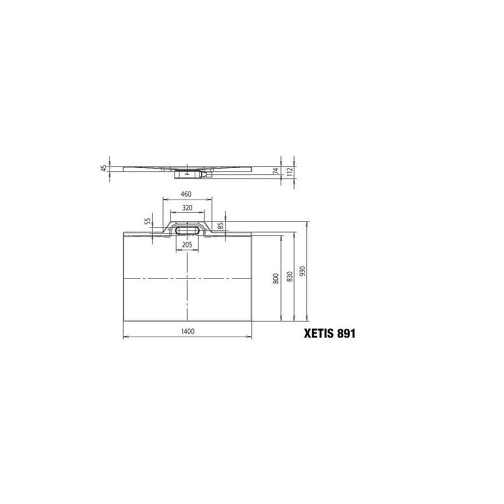 KA DW XETIS 891, 1400x800x25