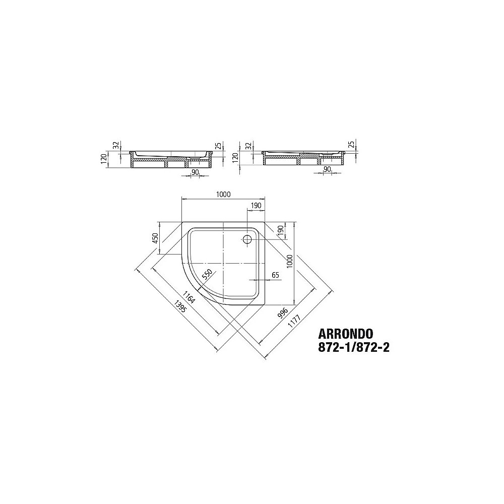 KA DW ARRONDO Mod.872-2, 1000x1000x25