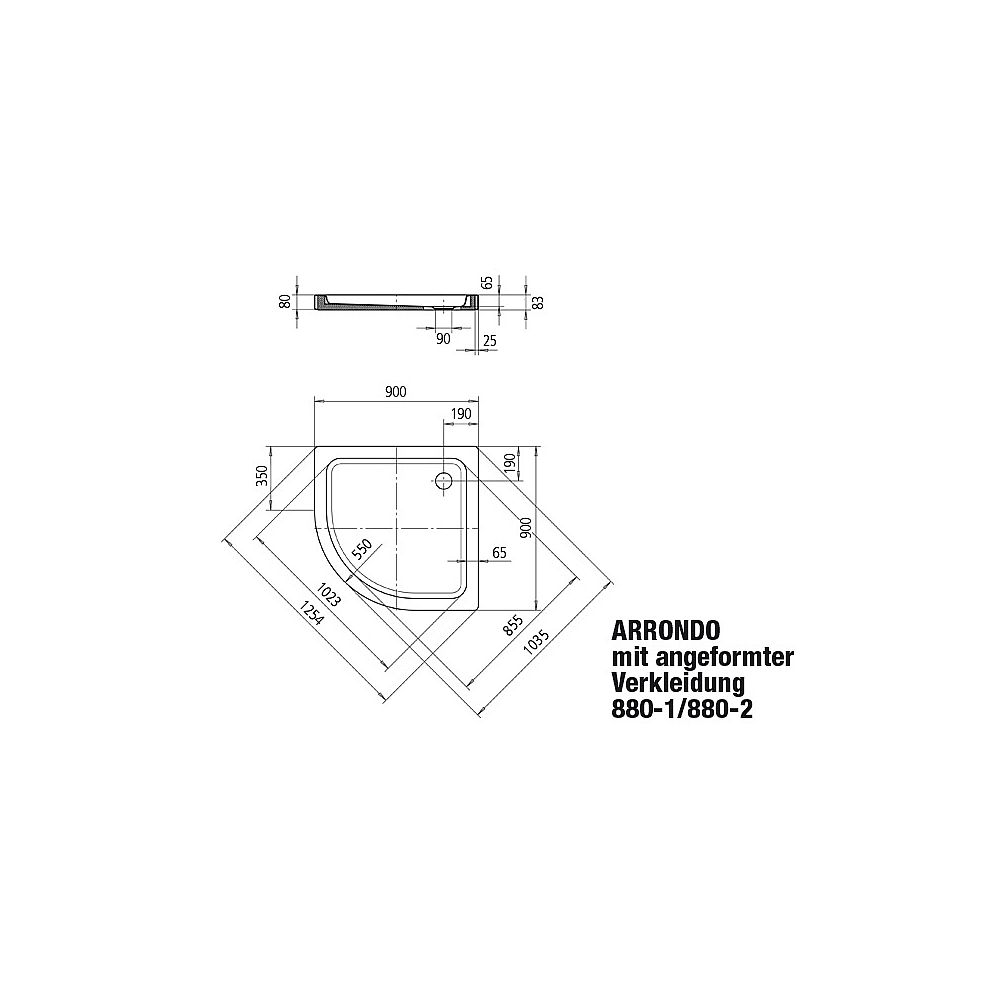 KA DW ARRONDO Mod.880-1,900x900x65