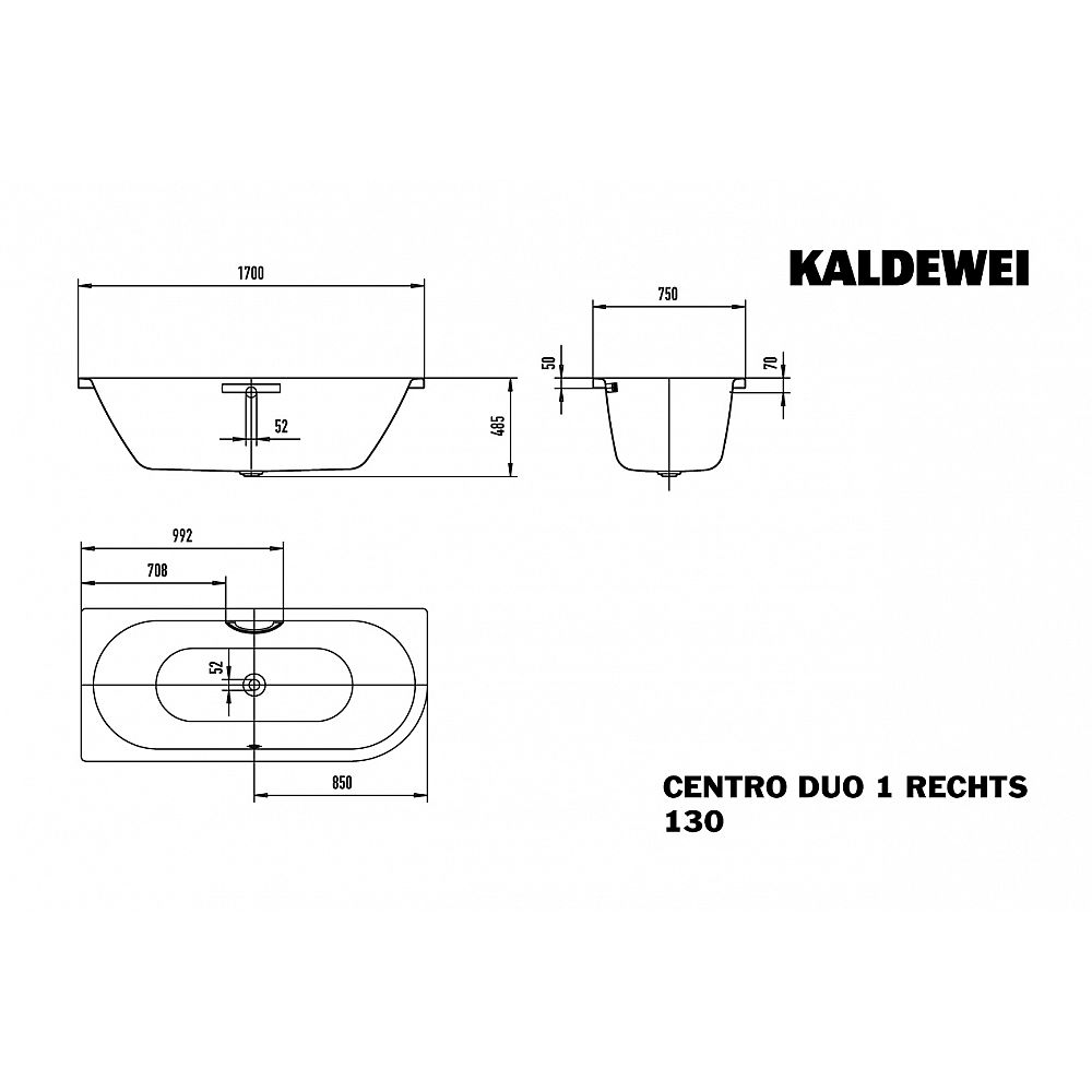 KA BW CENTRO DUO 1 re 130, 1700x750x470