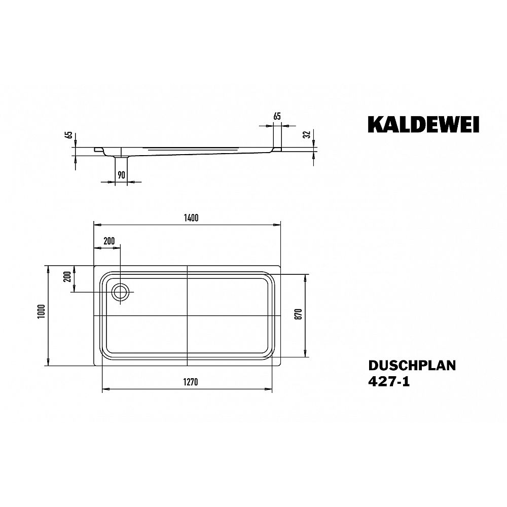 Kaldewei Stahl Duschwanne DUSCHPLAN XXL