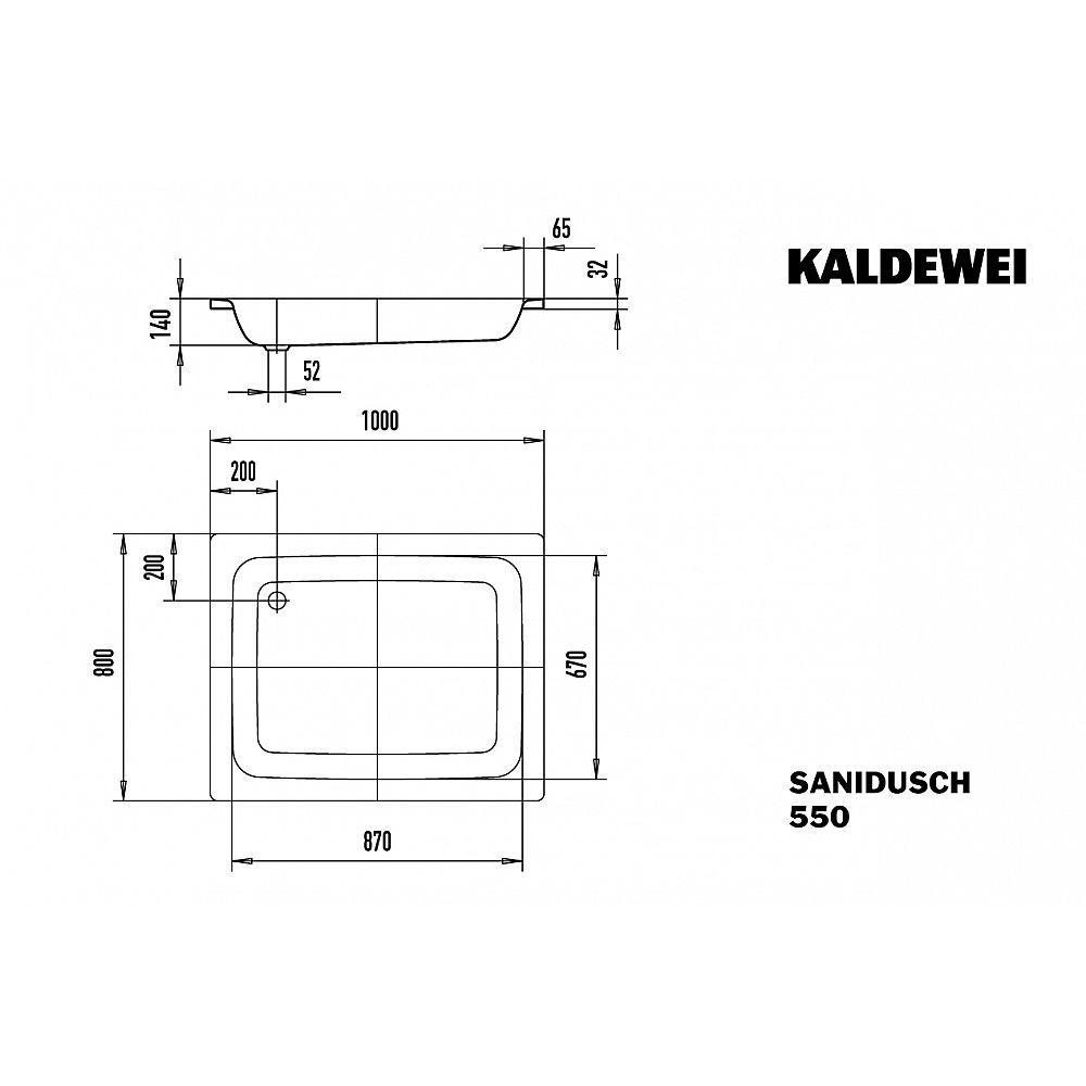 Kaldewei Stahl Brausewanne SANIDUSCH