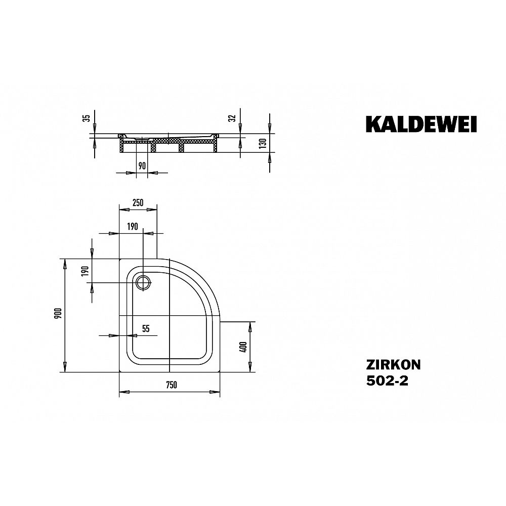KA DW ZIRKON Mod.502-2, 750x900x35
