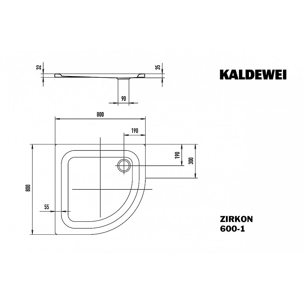 KA DW ZIRKON Mod.600-1, 800x800x35