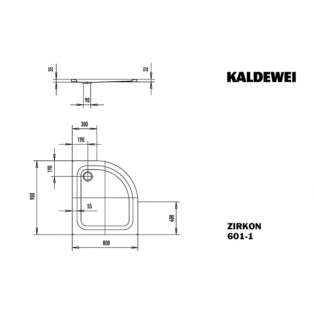 KA DW ZIRKON Mod.601-1, 800x900x35