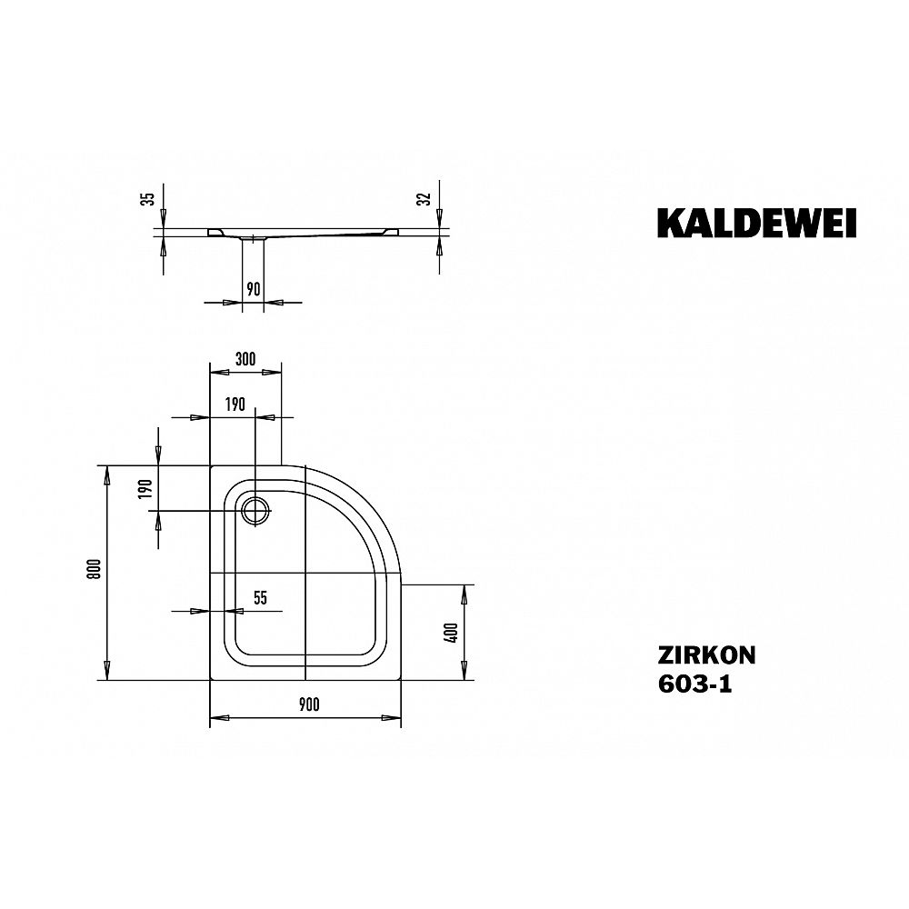KA DW ZIRKON Mod.603-1, 900x800x35