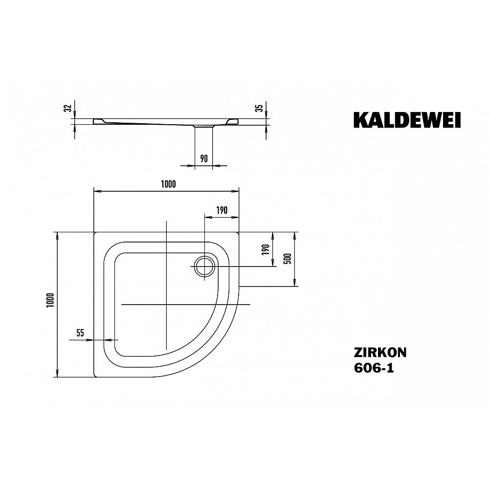 KA DW ZIRKON Mod.606-1, 1000x1000x35