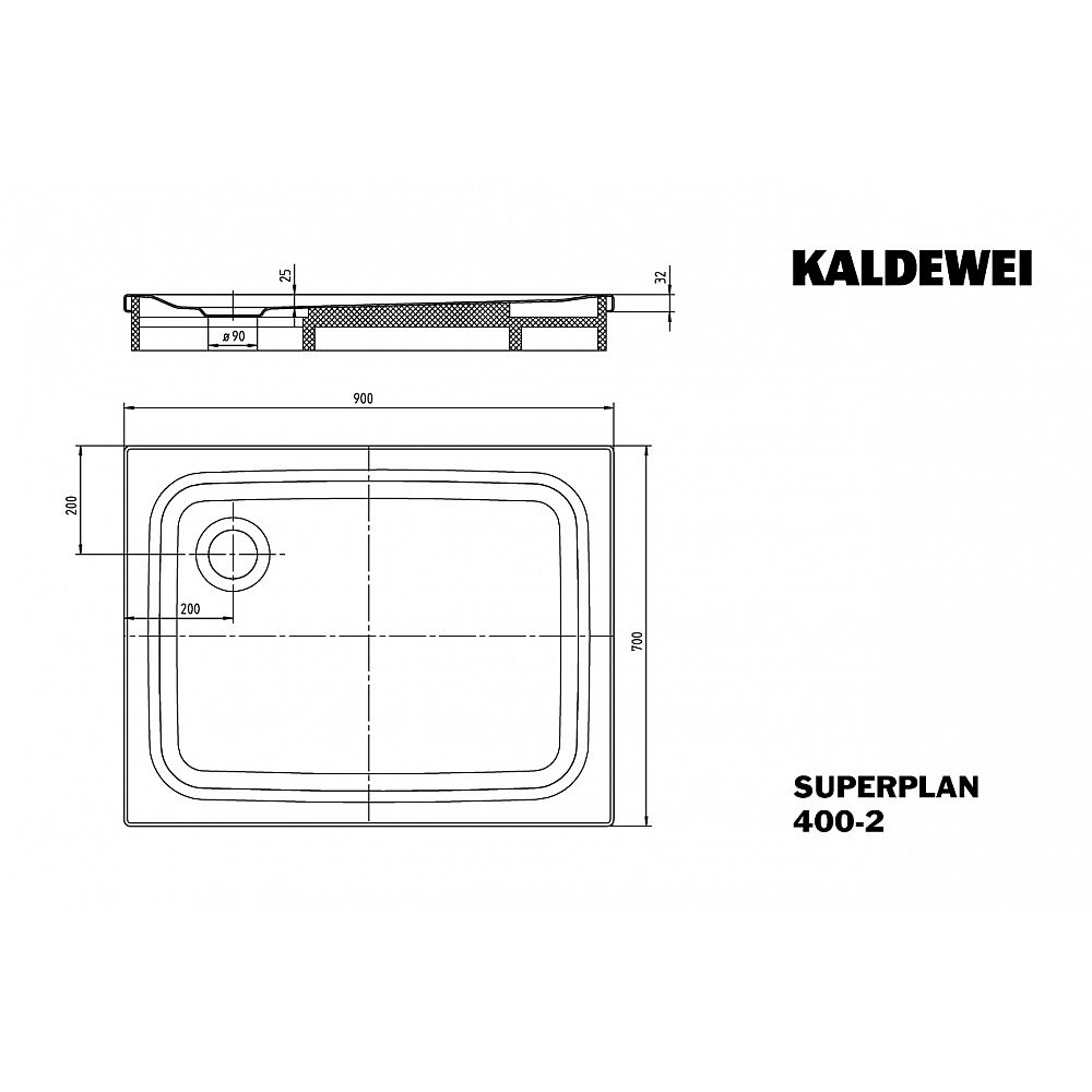 KA DW SUPERPLAN Mod.400-2,700x900x25