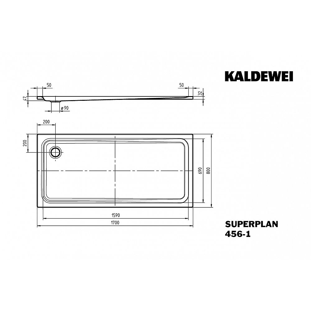 KA DW SUPERPLAN Mod.456-1, 800 x 1700,