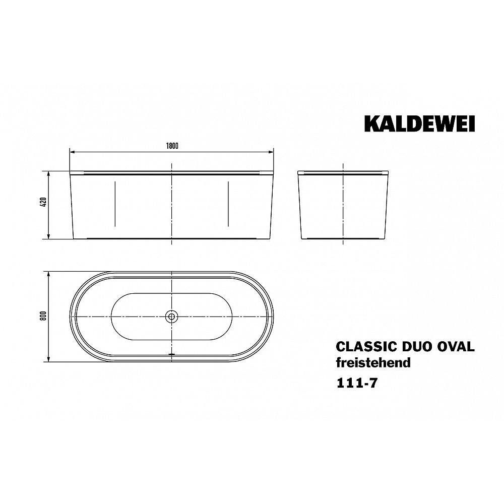 KA BW CLASSIC Mod.111-7, 1800x800,